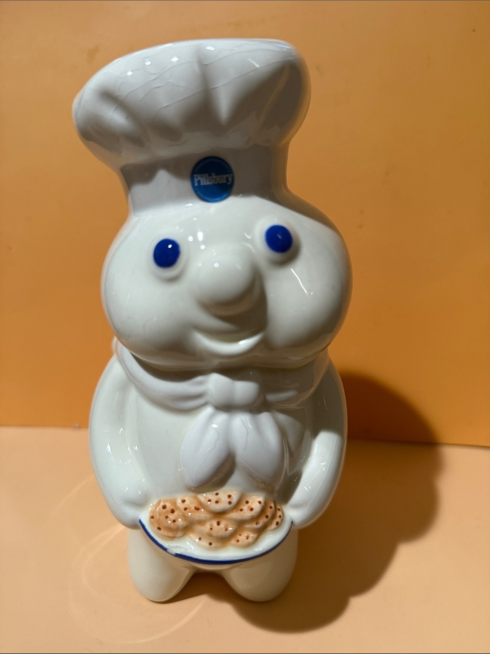 Doughboy Ceramic Cookie Jar in White
